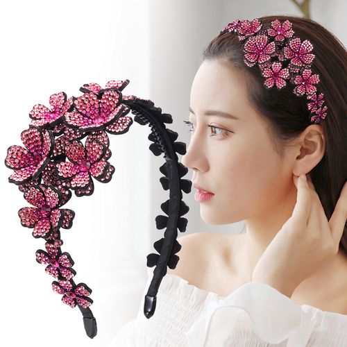 精致亮钻水钻发箍女宽边头箍女甜美压发卡水晶网红遮白发头饰—发饰