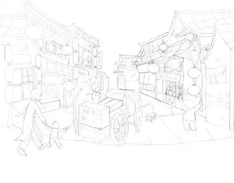 古城简笔画古城简笔画图片大全