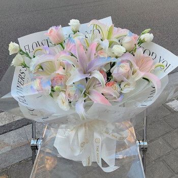 花梦黎鲜花速递香水百合花束同城送妈妈长辈老师节日礼物送老婆生日