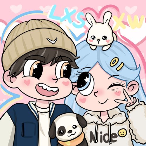 星蝶公主q版手绘头像定制卡通装饰画画像设计情侣生日纪念日礼物