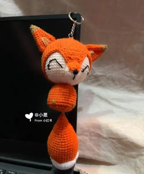 狐狸02尾巴会摇动的钥匙圈附图解