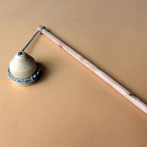 实木陀螺怀旧80后老式抽打冰猴成人儿童玩具木噶小陀螺带杆子