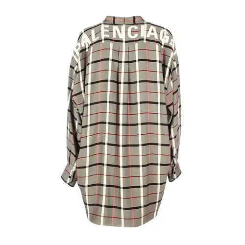 balenciaga/巴黎世家 20年春夏 百搭 女性 格子 女士长袖衬衫 520497