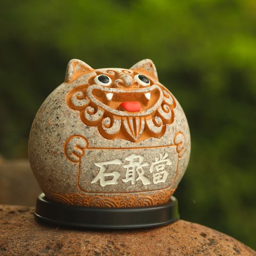 小石石敢当摆件魔的客厅桌面装饰石头泰山山石镇摆件