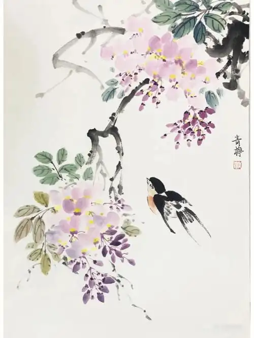 紫藤花的画法教程步骤图笔记