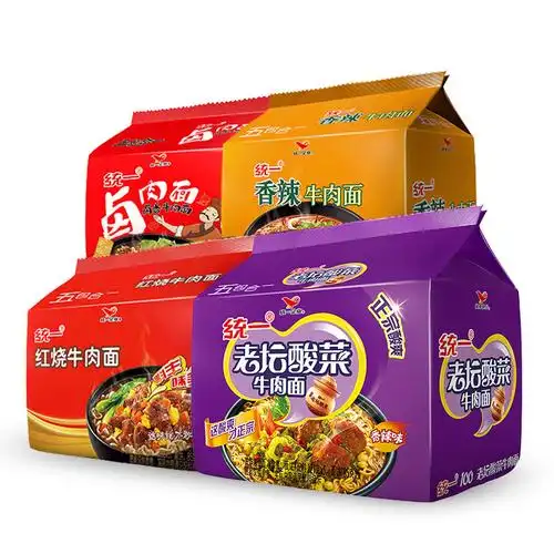 方便食品统一100方便面袋装泡面整箱老坛酸菜牛肉拉面泡面汤达人速食