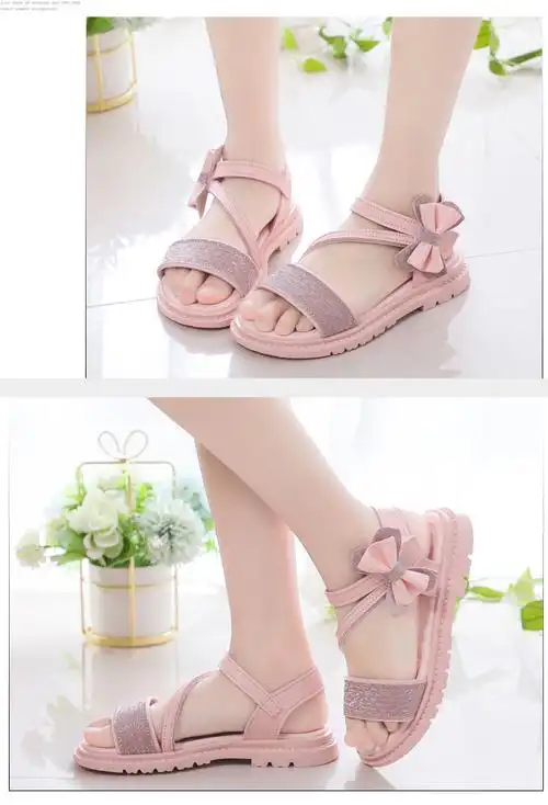 夏天小孩子的凉鞋女生的凉鞋小学生女童年新款夏季女孩童鞋公主鞋儿童