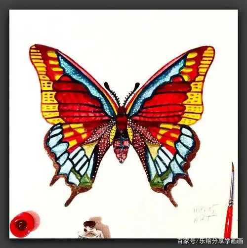 艺术|水彩颜料这样画蝴蝶,美丽的配色太迷人了!