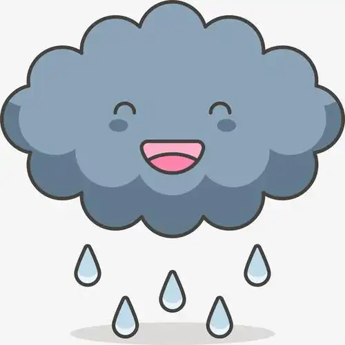 卡通微笑的乌云
