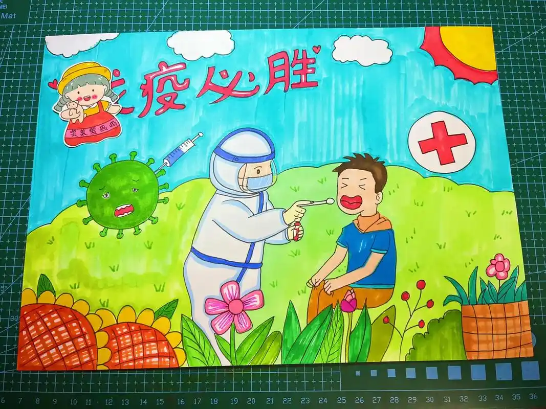 【主题画】防疫主题画来啦～ 抗击疫情主题绘画,抗击疫情我们在 - 抖