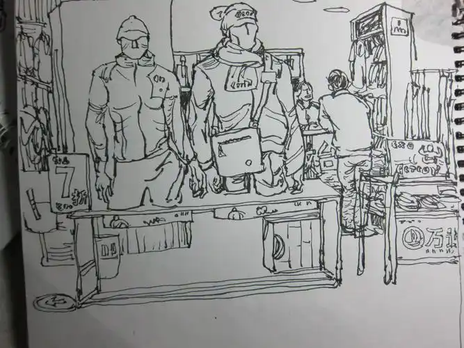 超市速写 - 相册 - 吴宝至 - 艺术家园-盘古艺术网