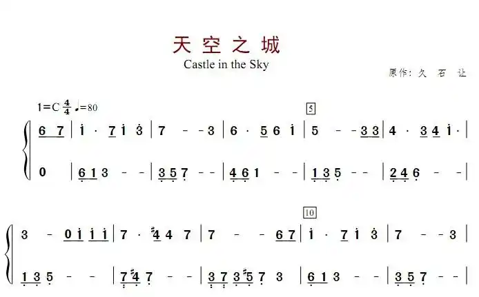 最简单的钢琴简谱爱的供养c调简单版c调钢琴谱五线谱
