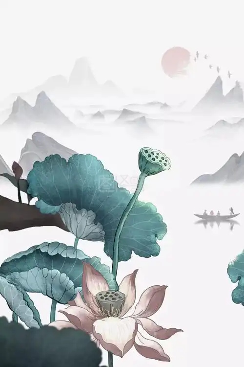 点击"编辑"按钮,可对《水墨淡雅中国风海报背景》进行在线ps图片编辑