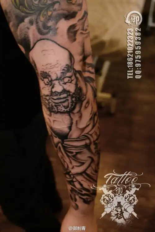降龙伏虎罗汉菩萨~未完成抢先看!图片 - 纹身吧