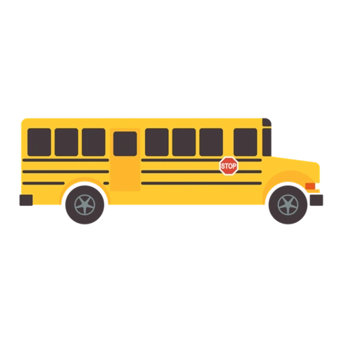 动漫卡通公共汽车矢量图-黄色公共汽车巴士免抠图png下载_懒人图库