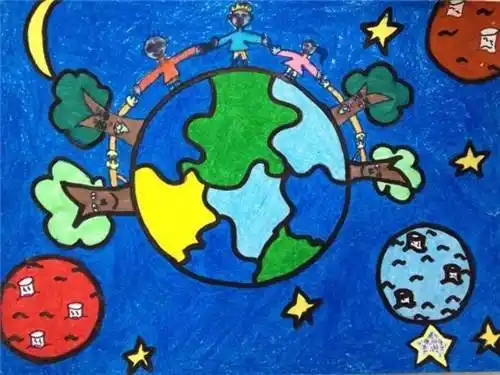 保护地球儿童画绘画作品图片大全
