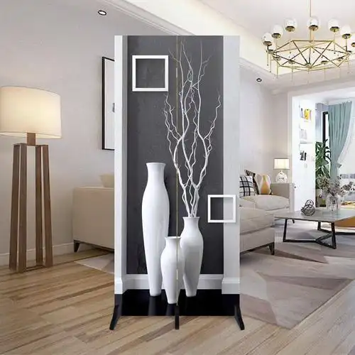 定制中式屏风隔断墙饭店酒店餐厅包间简约现代客厅折叠移动推拉门