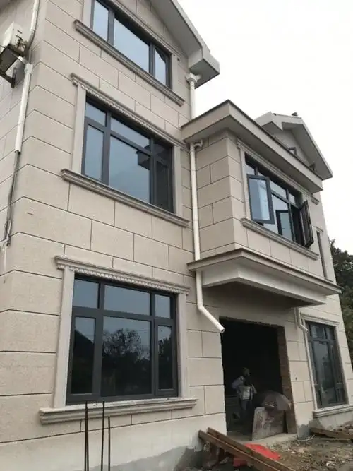 自建房外墙多彩仿石漆喷涂