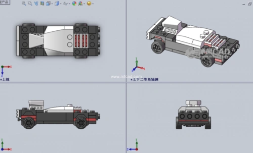 乐高工艺拼图之小汽车设计模型