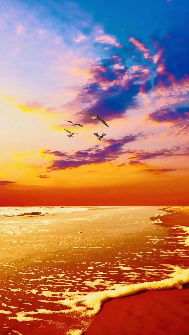 治愈系风景 #壁纸 #抖音图文来了 #晚霞 #图文伙伴计划 - 抖音