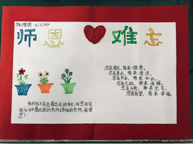 渔小302班主任贺卡展示