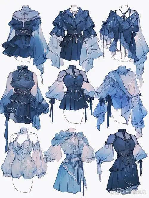 jk小裙子穿搭|服装设计效果图展示 jk小裙子穿搭|服装设计效果图展示