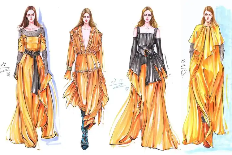 服装手绘合集～最美时装画-服装画/服装设计手稿 - 穿针引线服装论坛