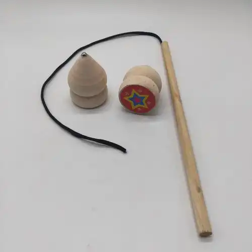 怀旧传统单个陀螺玩具木质儿童旋转木陀螺经典原木二元超市货源