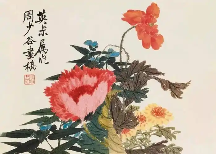 赵之谦笔下的花卉图繁而不乱艳而不俗