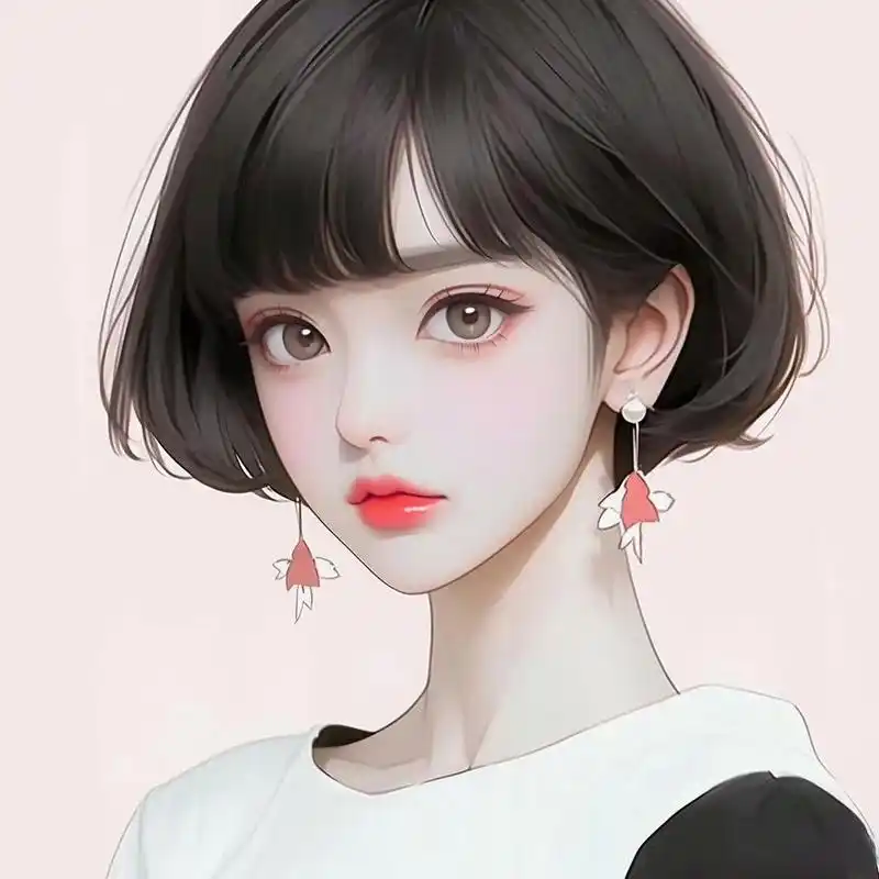 动漫头像和壁纸# 气质短发女生头像,喜欢的记得领取哦.