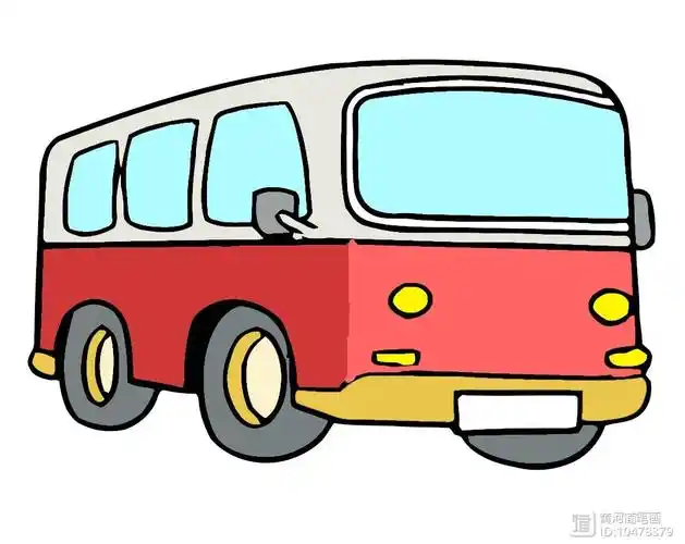 【简笔画】长途客车简笔画 分步画法