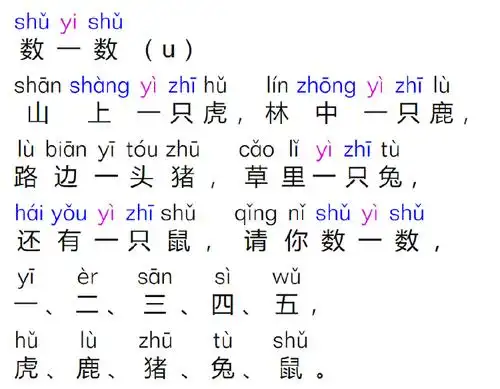 绕口令029数一数