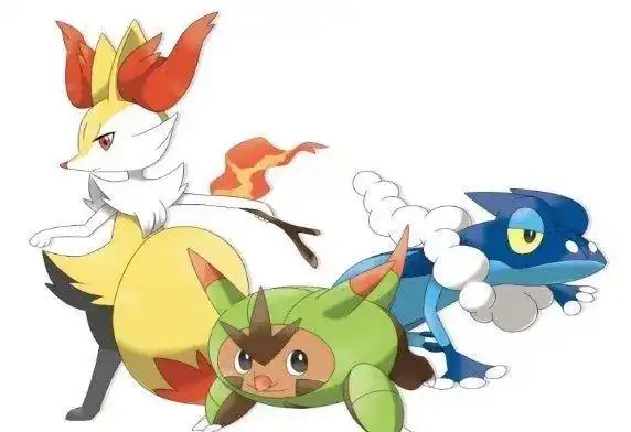 神奇宝贝里关都地区的御三家,小智把他们全都收服了