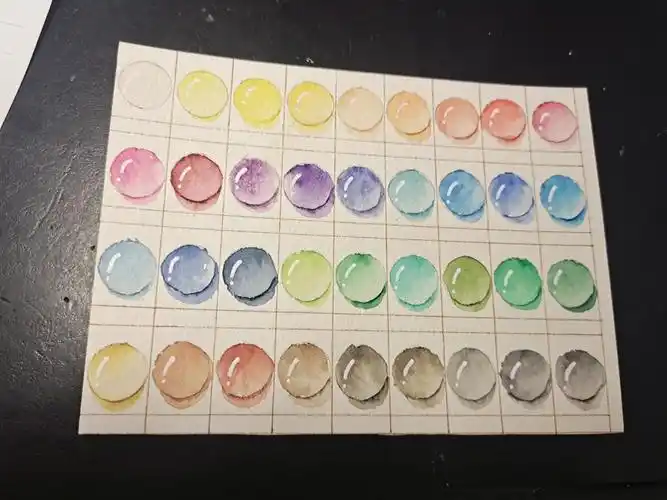 色卡  #水彩  #水彩画  #水彩颜料  #我的绘画成长史