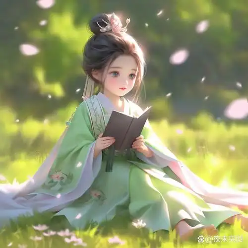 读书学习女生头像