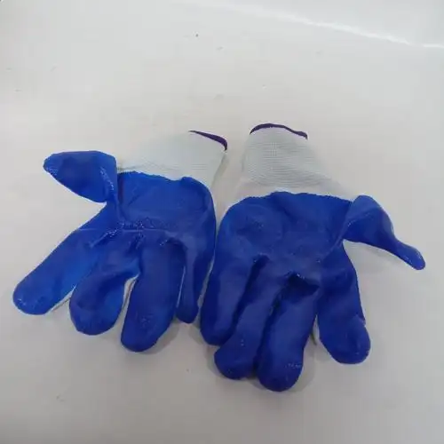 劳保手套涂掌尼龙手套劳保工作干活防护手套挂胶浸胶防滑耐磨