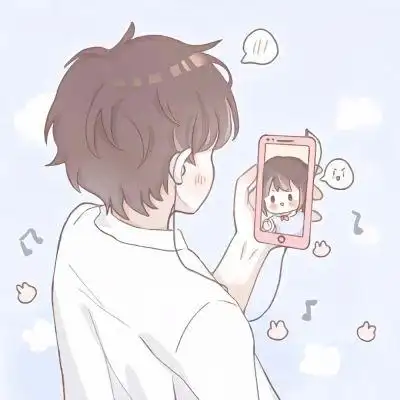 超甜可爱情头一人一半高清图片_可爱_头像控