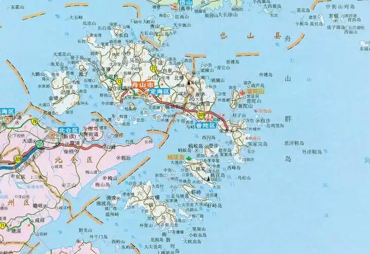 舟山地图全图高清版