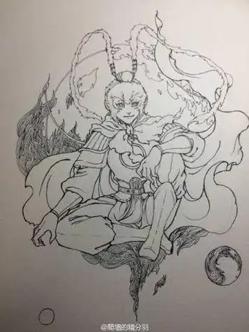 齐天大圣简笔画帅气