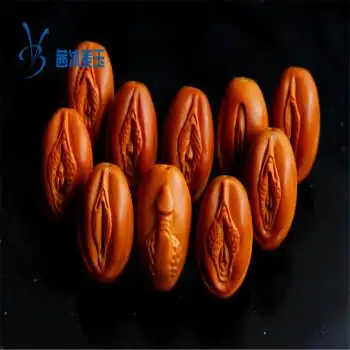 茜冰美玉 橄榄核雕刻生命之源手串 生命源 欢喜手串 阴阳款