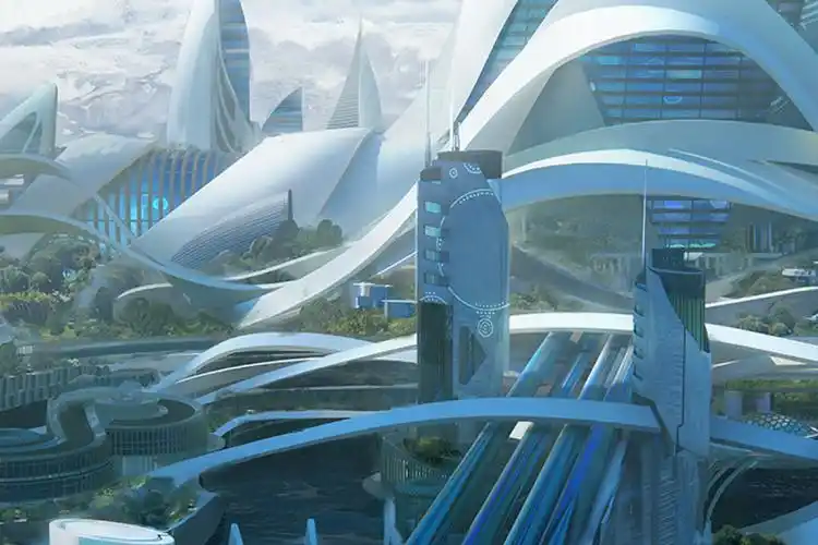 炫酷未来科幻电影城市建筑设计3d模型素材kitbash3d–utopia