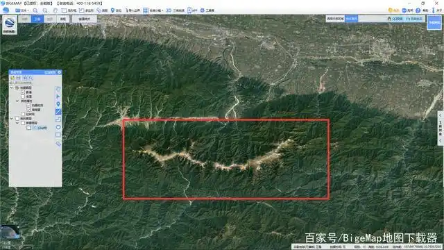 从卫星地图看秦岭