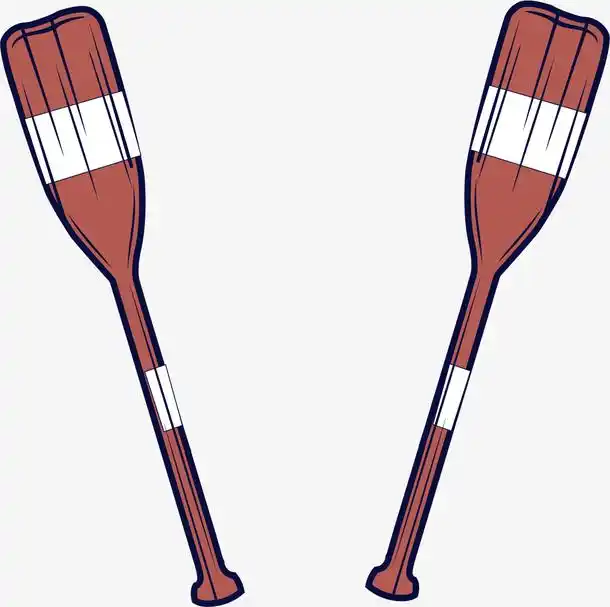 矢量手绘船桨