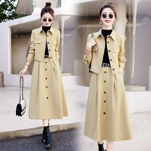 套装时尚套裙休闲百搭潮流优雅显瘦俩件套套裙女装2024年秋季