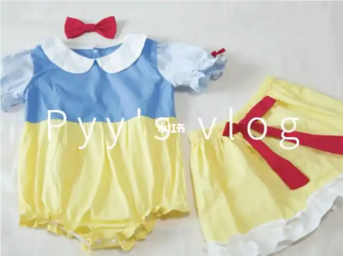 给女儿做的第二条裙子白雪公主裙制作过程