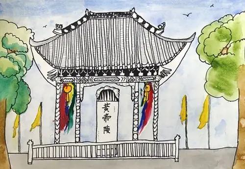 2021年黄帝陵少儿书画活动作品赏析:西安曲江第一小学