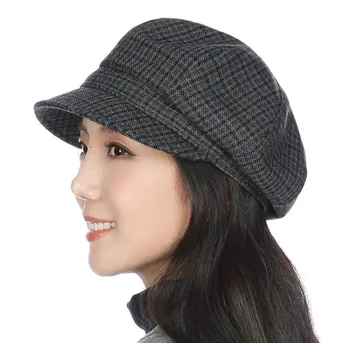 八角帽女春秋时尚韩版潮贝雷帽日系百搭英伦女士帽子