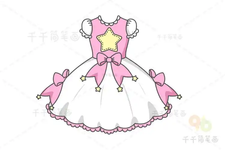 公主裙简笔画怎么画芭比公主裙子简笔画公主裙子怎么画公主裙子简笔画