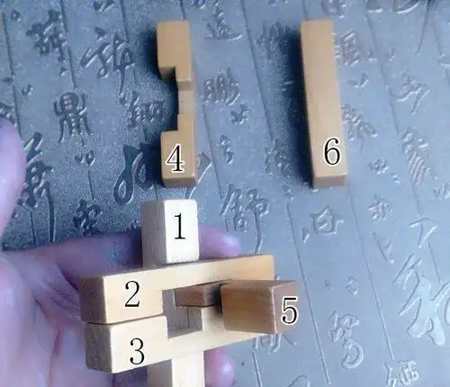 怎样组装6根孔明锁今天又学到了