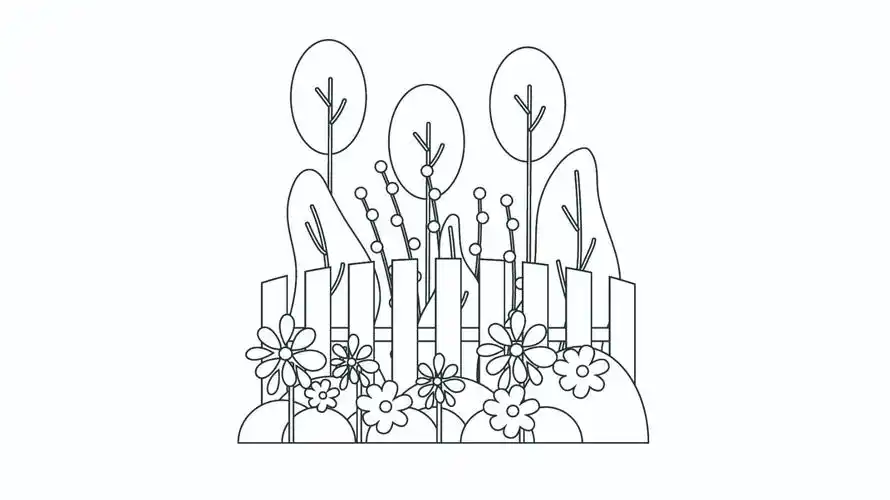 花园简笔画怎么画花园简笔画简单又好看